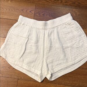 Rip Curl White Gauze Pull-On Athletic Shorts